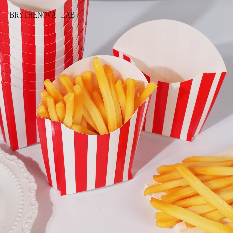 Home Cinema Food - 50 Pezzi Scatole Monouso a Righe