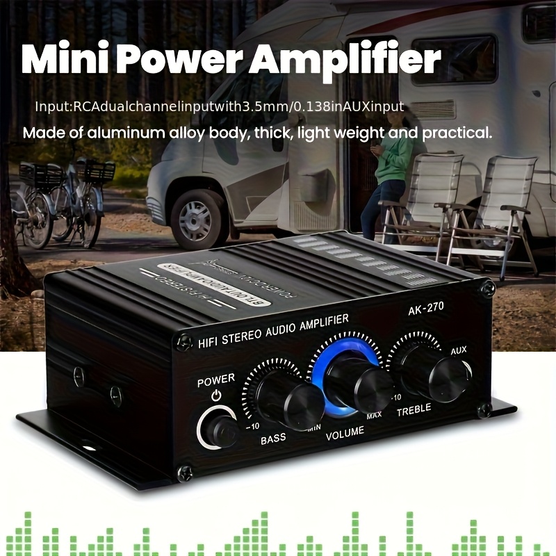 Home Cinema Hall - Amplificatore HIFI AK-270, 2.0 canali, audio