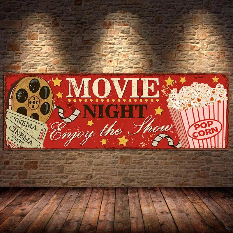 Home Cinema Usa - Cartello cinematografico Pittura su tela Poster