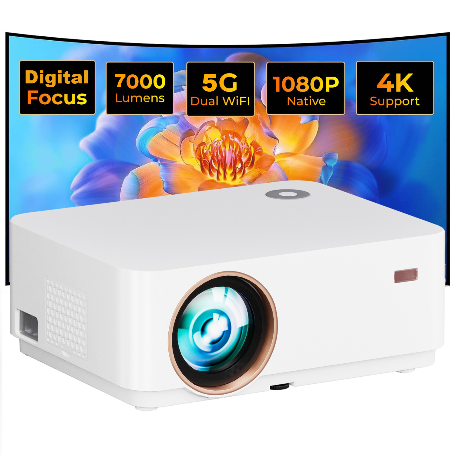 Home Cinema Mini - WZATCO D5A 1080P Digital Focus proiettore
