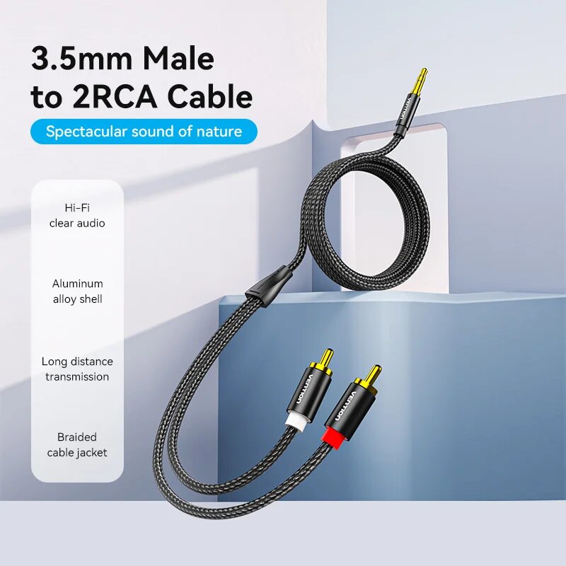 Vention Cavo RCA da 3,5 mm a 2 - Home Cinema Hall recensione e prezzo