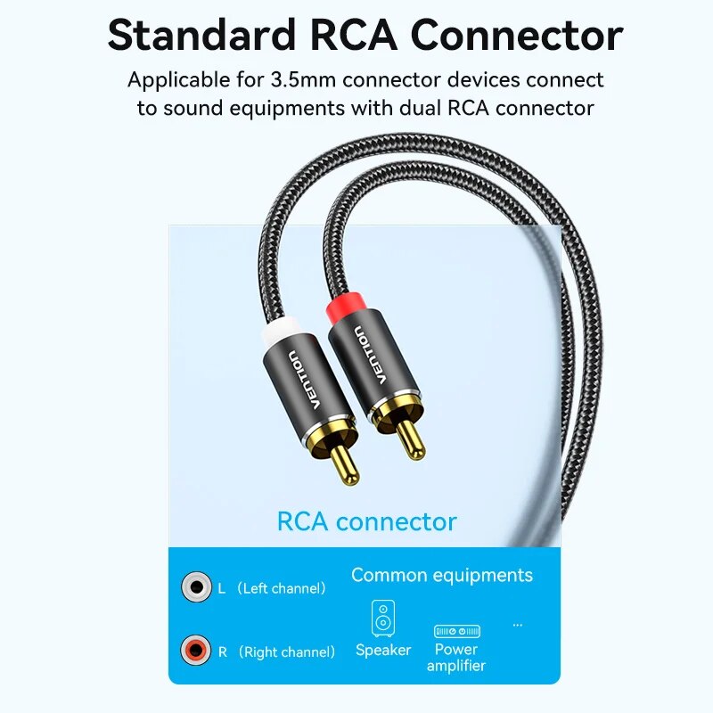 Vention Cavo RCA da 3,5 mm a 2 - Home Cinema Hall recensione e prezzo