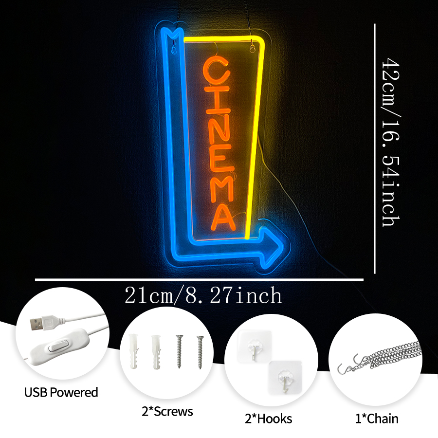 Insegna al Neon LED Cinema Arr - Home Cinema Guide recensione e prezzo