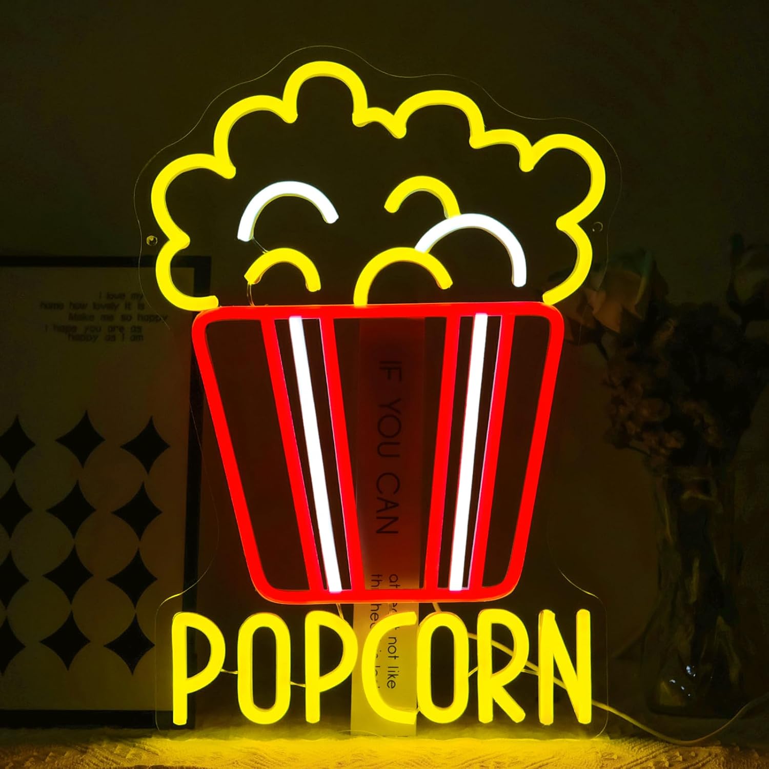 Popcorn Insegna al neon Dimmab - Home Cinema Food recensione e prezzo