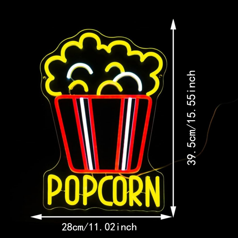 Popcorn Insegna al neon Dimmab - Home Cinema Food recensione e prezzo