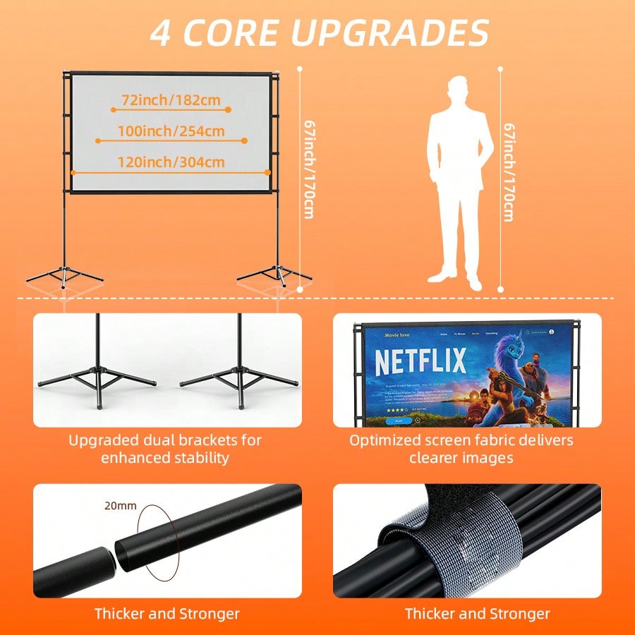 Schermo di proiezione XBJ da 1 - Projector Screen 100 Inch recensione e prezzo