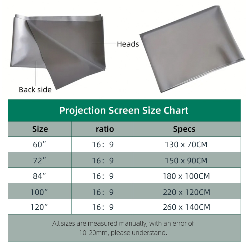 Schermo per proiettore antirif - Projector Screen 100 Inch recensione e prezzo