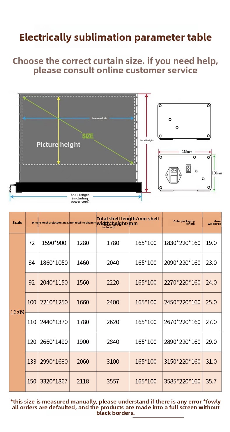Suono surround Schermo da pavi - Projector Screen 100 Inch recensione e prezzo